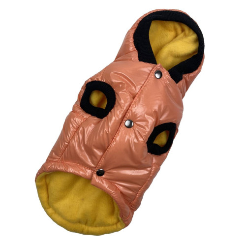 Жилет для собак лакированный оранжевого цвета G-63 (осень-зима)