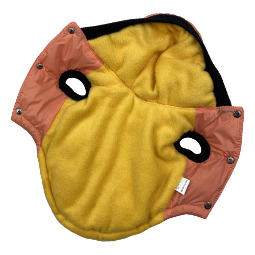 Жилет для собак лакированный оранжевого цвета G-63 (осень-зима)