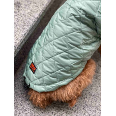Водоотталкивающий мятного цвета жилет для собак стёганный G-69