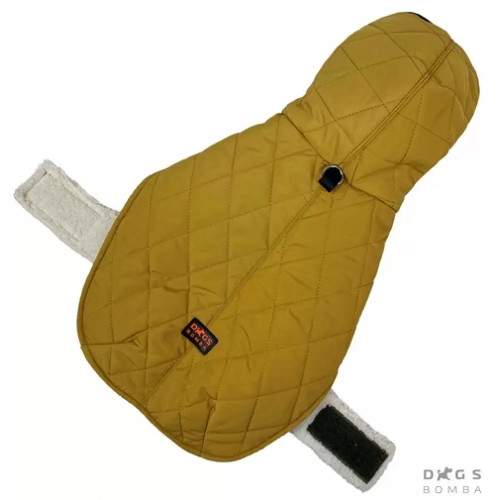 Жилет для собак на липучке горчичного цвета GL-1 (осень-зима)