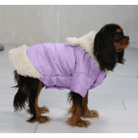 Куртка для собак Dogs Bomba K-66 Лаванда з хутром