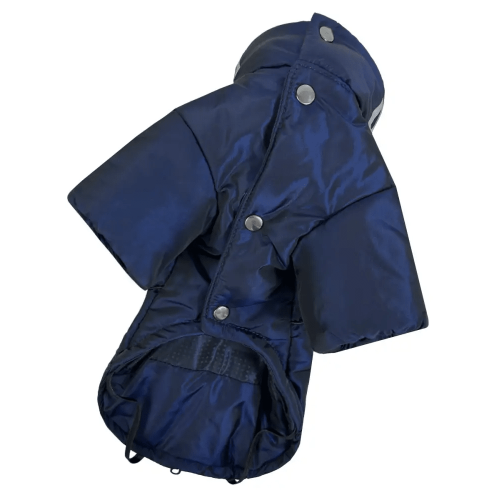 Куртка для собак синего цвета K-75 с фиксаторами