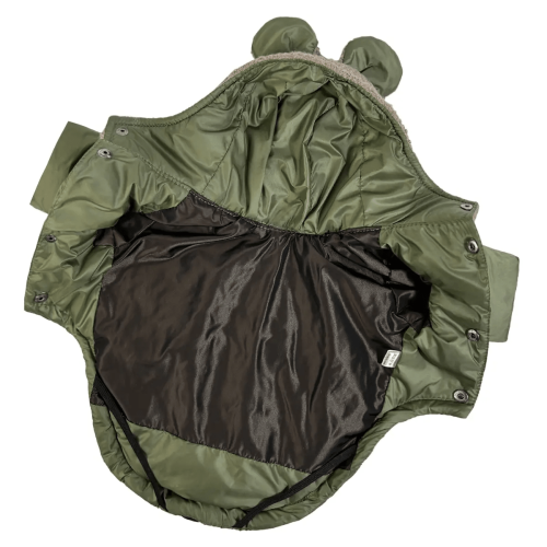 Куртка Teddy для собак кольору хакі K-80