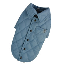 Куртка-рубашка для собак голубая демисезонная K-85