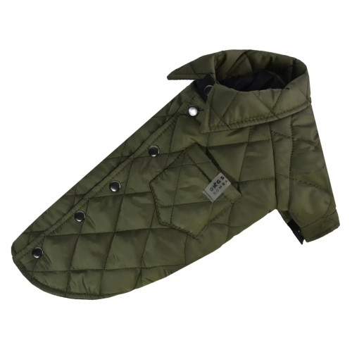 Куртка-сорочка для собак хакі K-88, утеплена демісезонна