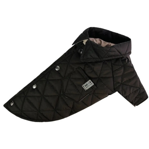 Куртка-сорочка для собак водовідштовхувальна утеплена шоколадна K-90