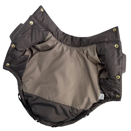 Куртка для собак с фиксаторами шоколадная демисезонная K-95