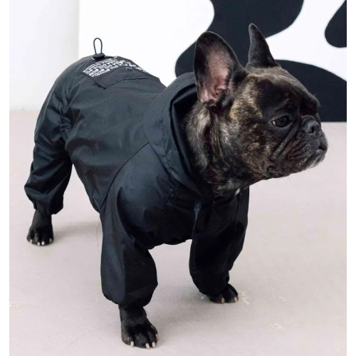 Дождевик для собак карман чёрный M-105