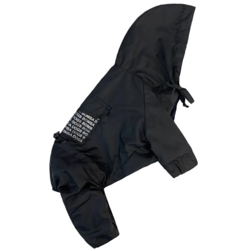 Дождевик для собак карман чёрный M-105