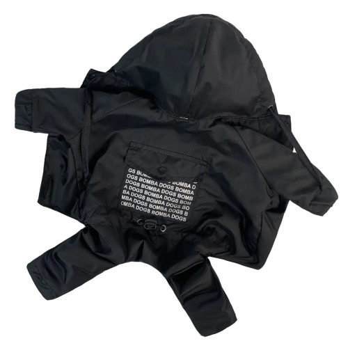 Дождевик для собак карман чёрный M-105