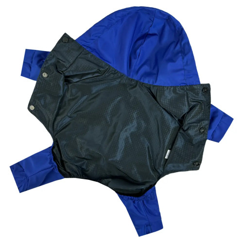 Дощовик для собак синього кольору з кишенею M-112