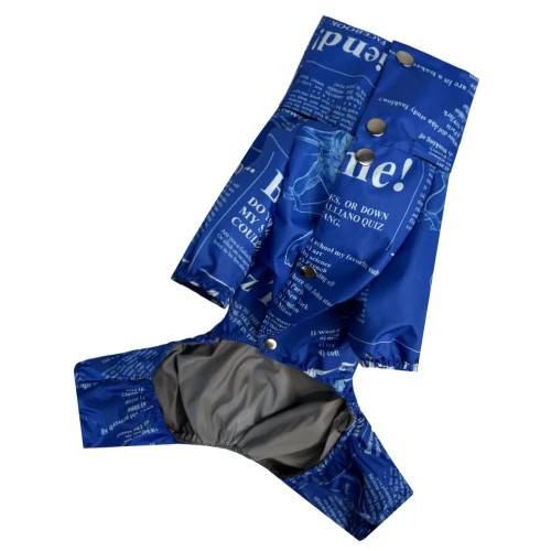 Дождевик для собак газета модель "Электрик" M-113