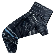 Дощовик для собак газета темно-синього кольору M-114