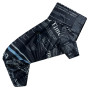 Дождевик для собак газета тёмно-синего цвета M-114