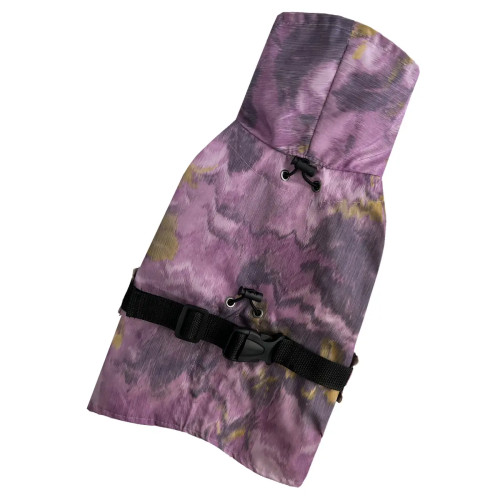 Дощовик-плащ для собак Dogs Bomba M-117 Абстракція фіолет з регулюванням