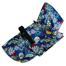 Дощовик-плащ для собак Dogs Bomba M-118 Синій з візерунками