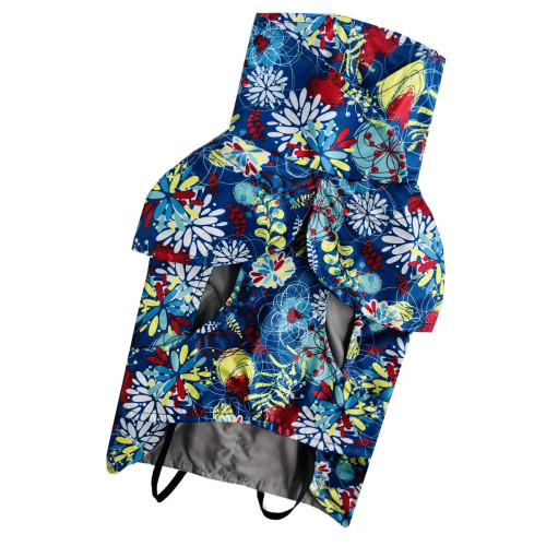 Дощовик-плащ для собак Dogs Bomba M-118 Синій з візерунками