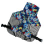 Дощовик-плащ для собак Dogs Bomba M-118 Синій з візерунками