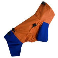 Дощовик для собак Dogs Bomba M-124 Помаранчево-синій з фіксаторами