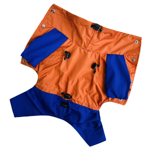 Дощовик для собак Dogs Bomba M-124 Помаранчево-синій з фіксаторами