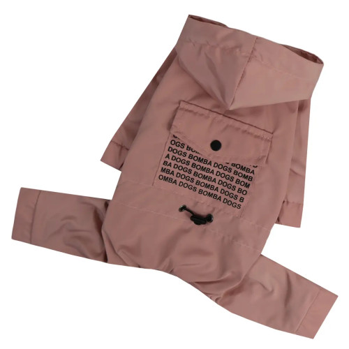 Дождевик для собак DB с карманом розового цвета M-126