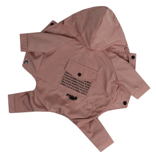 Дождевик для собак DB с карманом розового цвета M-126