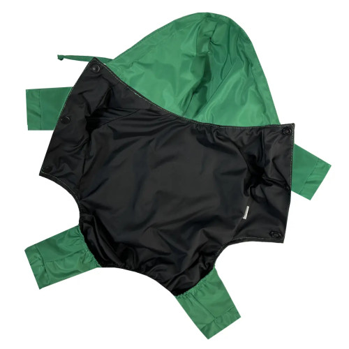 Дощовик для собак із кишенею зеленого кольору M-77