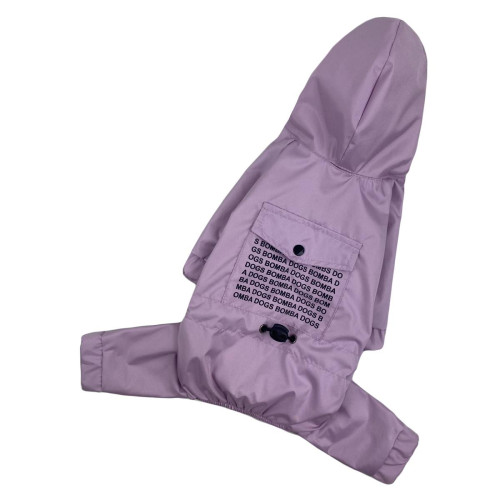 Водоотталкивающий дождевик для собаки M-86 лавандового цвета