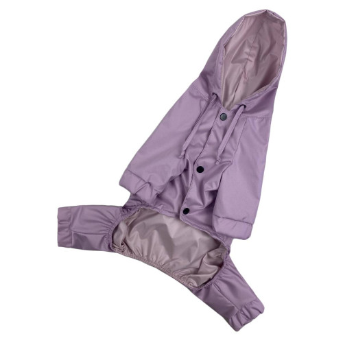 Водоотталкивающий дождевик для собаки M-86 лавандового цвета