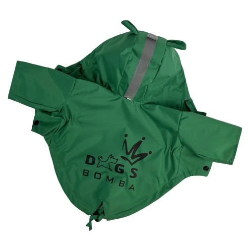 Дождевик-парка для собак DB зелёного цвета M-94