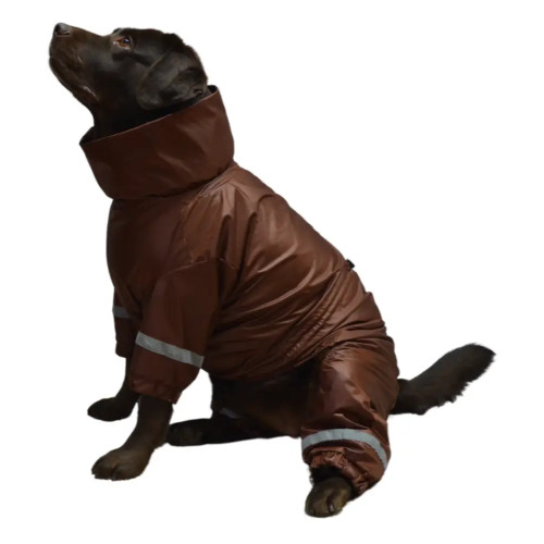 Дождевик для крупных и больших собак шоколадного цвета MB-10
