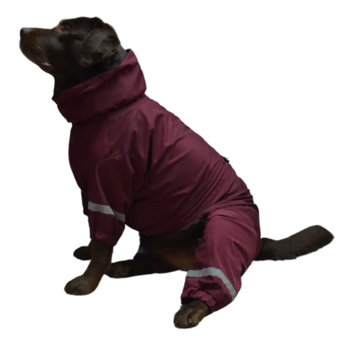 Дощовик для великих собак бордового кольору MB-5