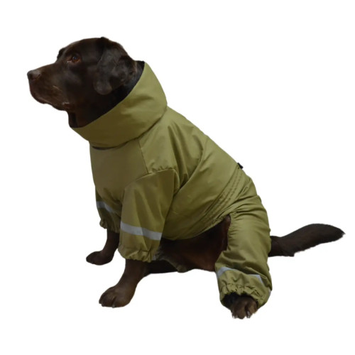 Дождевик для крупных собак оливкового цвета MB-7