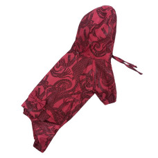 Дощовик для собаки дівчикни візерунки малинового кольору MD-11