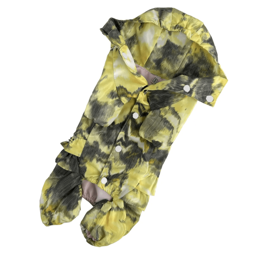 Дощовик для собак Dogs Bomba MD-18 Лимонний з рюшами