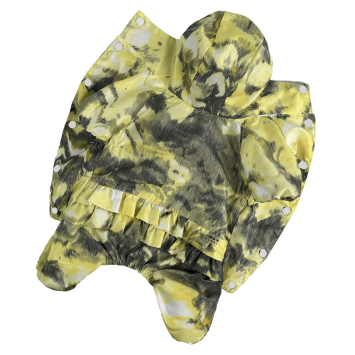 Дощовик для собак Dogs Bomba MD-18 Лимонний з рюшами