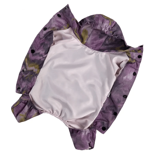 Дощовик для собак Dogs Bomba MD-19 Фіолетовий з рюшами