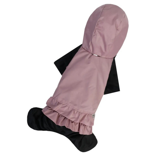 Дождевик для собак девочек рюша розовый MD-27