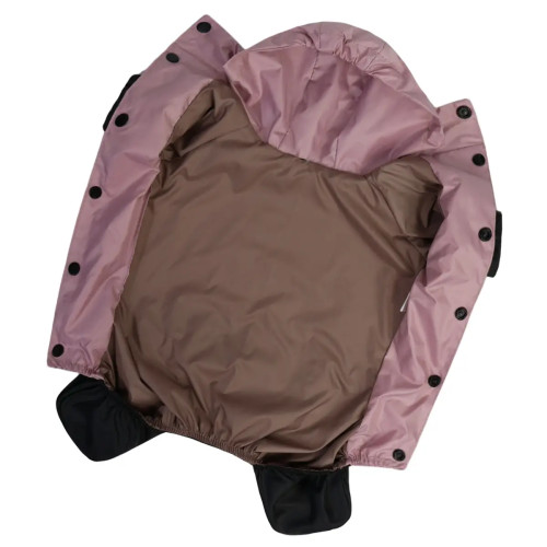 Дождевик для собак девочек рюша розовый MD-27