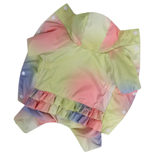 Дождевик для девочек рюша тай-дай MD-28