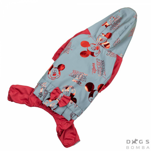 Дождевик для собаки девочки из светоотражающей ткани Микки MD-4