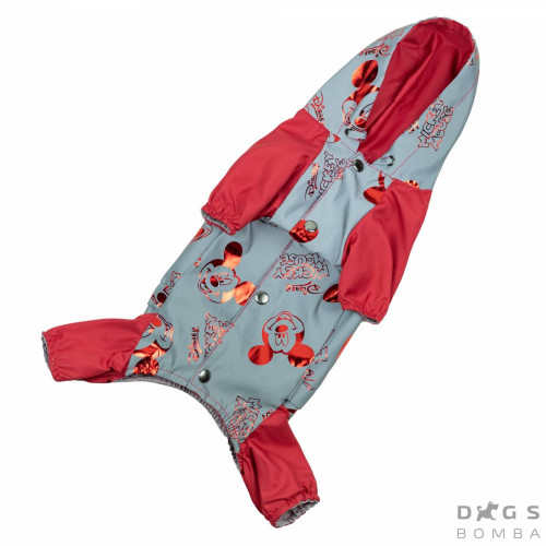 Дождевик для собаки девочки из светоотражающей ткани Микки MD-4