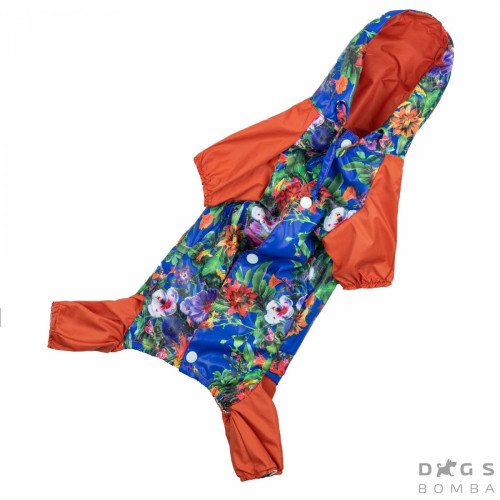 Дождевик для собак Dogs Bomba MD-8 Цветочный для девочек