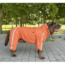 Дощовик для собак Dogs Bomba Спорт MF-31 Помаранчевий на флісі