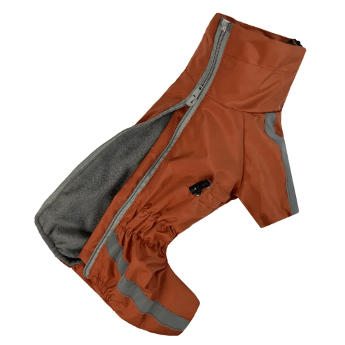 Дождевик для собак Dogs Bomba Спорт MF-31 Оранжевый на флисе