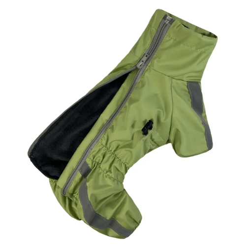 Дощовик для собак Dogs Bomba MF-32 Салатовий на флісі