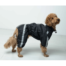 Дощовик для собак Dogs Bomba "Спорт" на флісі MF-33 чорний