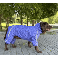 Дождевик для собак Dogs Bomba "Спорт" MF-35 фиолетовый на флисе