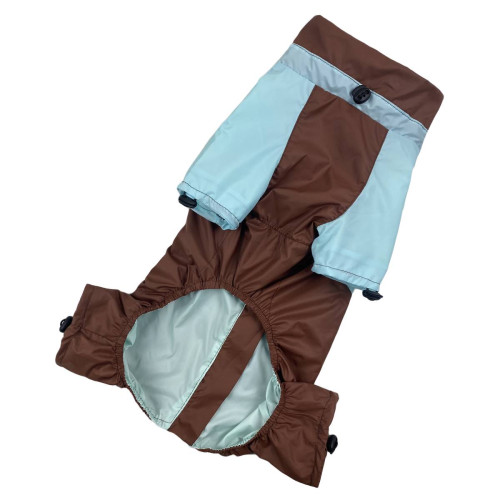 Водовідштовхувальний дощовик для такси чи коргі МТ-17 блакитний з рудим