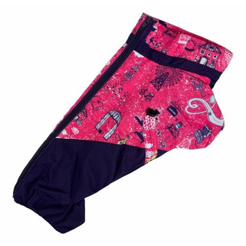 Дощовик для собак Dogs Bomba MT-24 Париж для такс дівчат